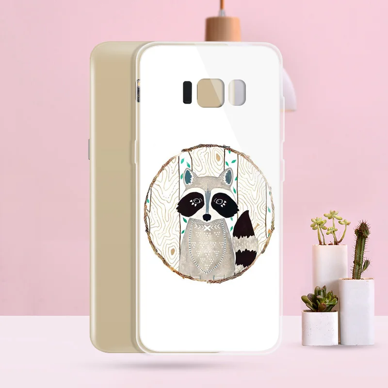 N183 Raccoon Soft TPU Silicone Cover For Samsung Galaxy A3 A5 A6 A7 A8 A9 M10 M20 S10 S10E Lite Plus 2017 2018 Case |