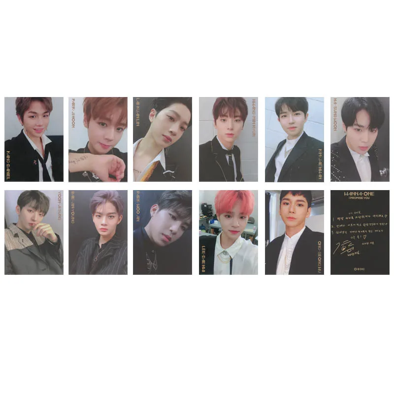 Youpop KPOP WANNA ONE я обещаем вам альбом фото карта хип хоп самодельные бумажные карты автограф Фотокарта XK535