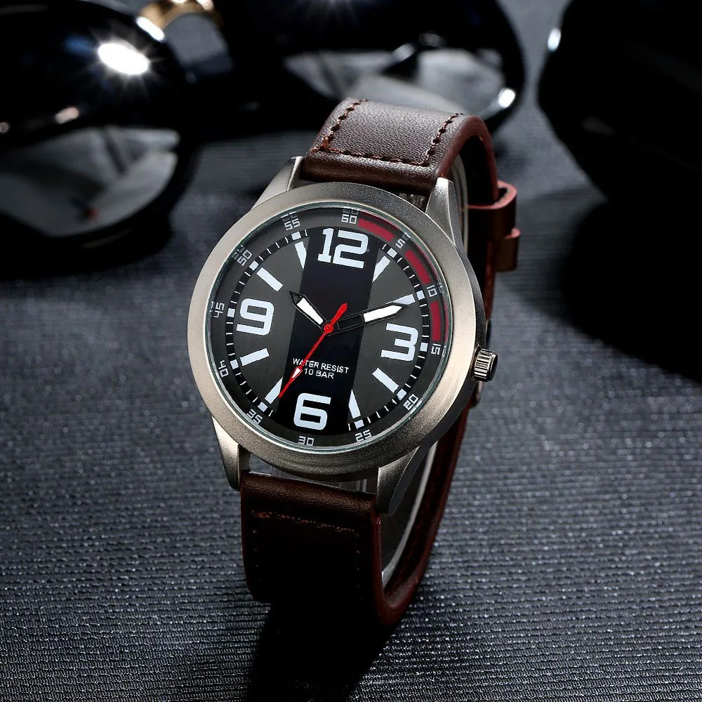 Момент моды мужские часы в стиле ретро Роскошные из нержавеющей стали аналоговые