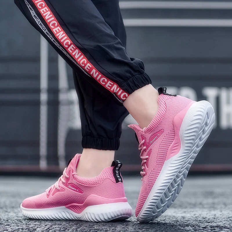Новинка 2019 женские кроссовки Flyknit мужские для бега спортивные уличные дышащие