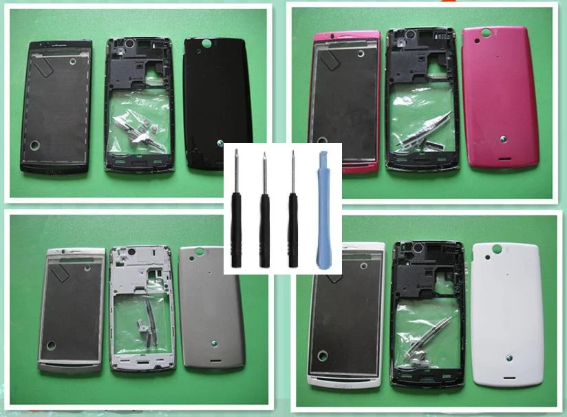 Для Sony Xperia Arc S LT15i LT18i X12 Корпус Передняя рамка корпуса + объектив камеры стеклянная