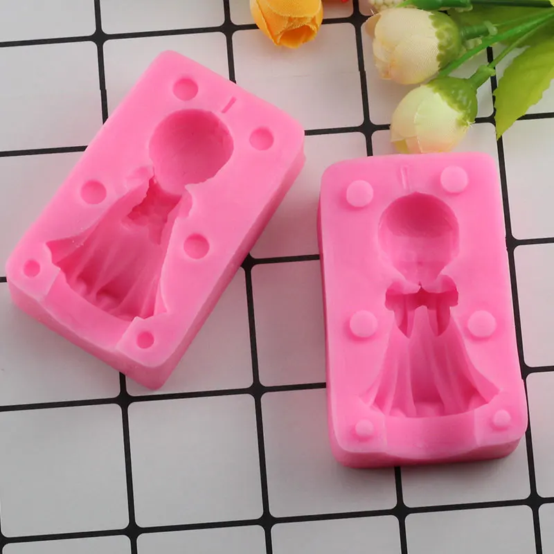 Mujiang 3D Ангел мальчик мыло силиконовая форма для свеч Fimo глиняные формы помадка
