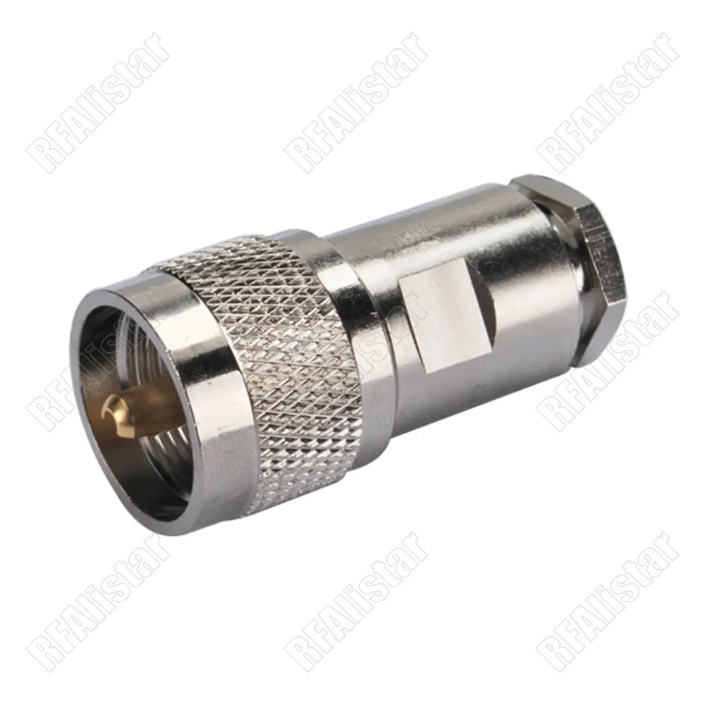 UHF зажим PL259 штекер прямого типа для LMR195 RG58 RG400 RG142 кабель RF PL-259 коаксиальный