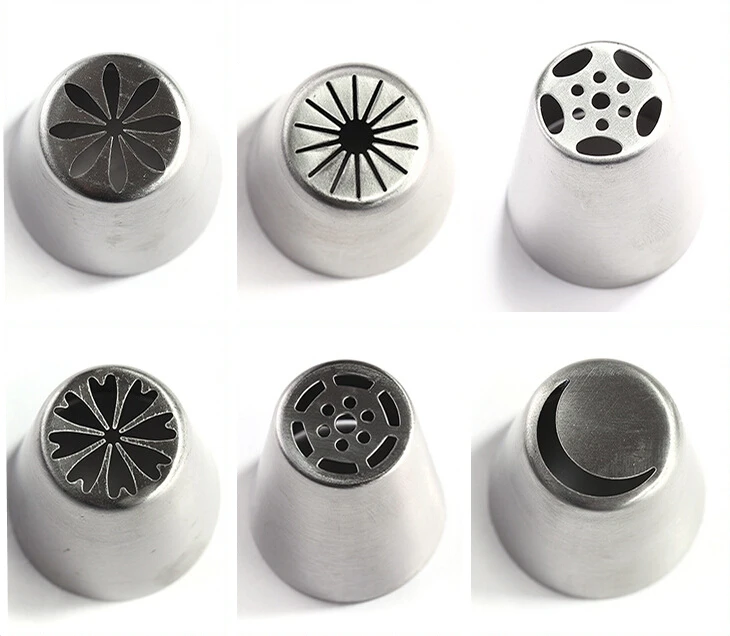 6 шт. насадки из нержавеющей стали для украшения торта|nozzle russian tulip|decorating tipsrussian tulip