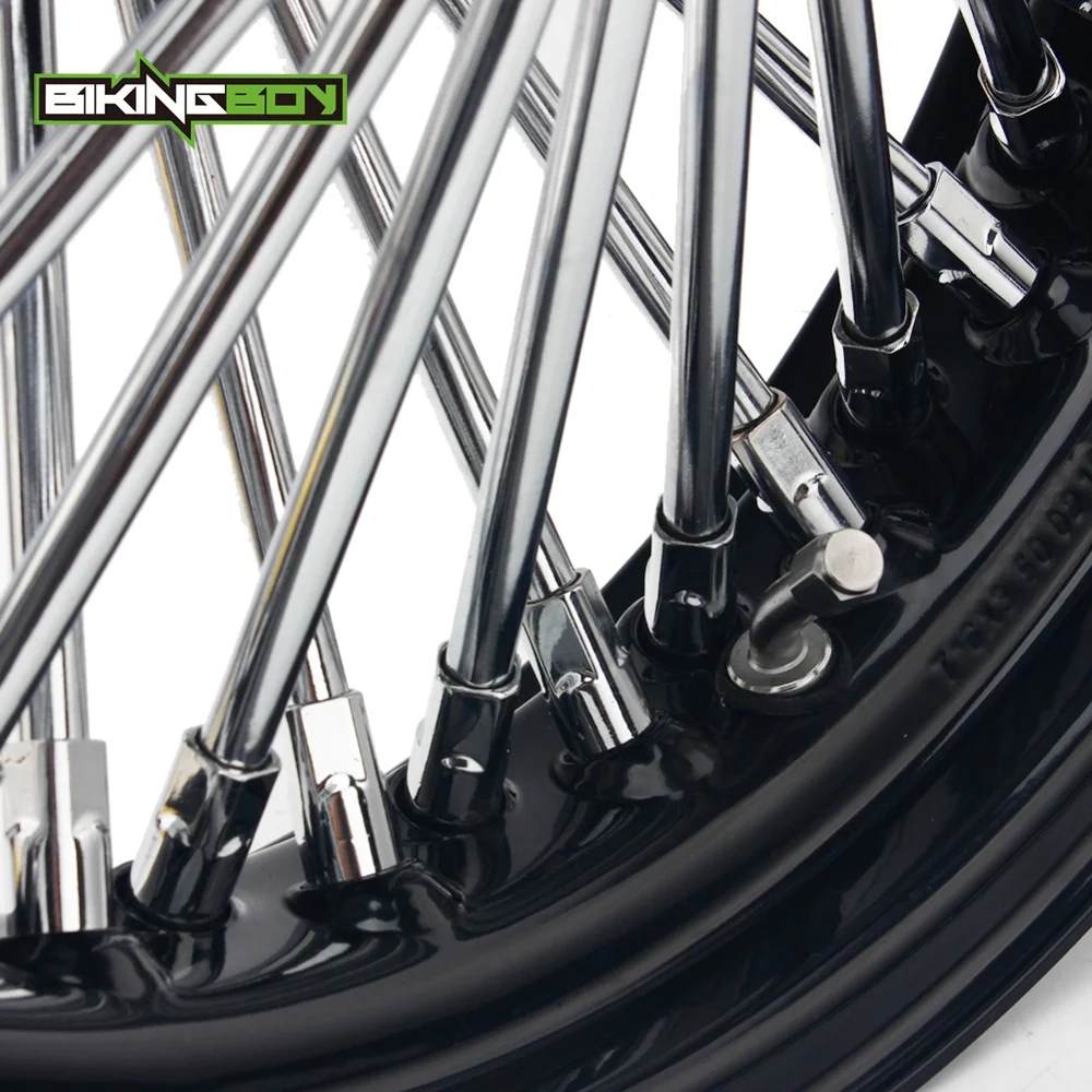 Ступица переднего колеса BIKINGBOY 16 &quotx 3 5&quot 48 Fat для Harley Softail FXST FLST FLSTC FXSTB Sportster XL 883 1200
