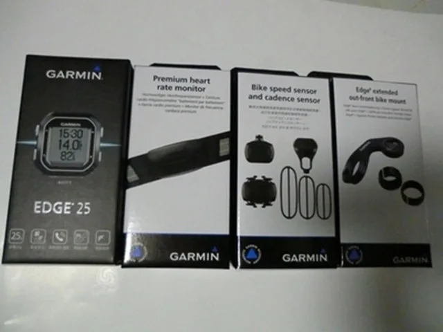 Garmin Edge 25 Велоспорт gps комплект, чехол и защита экрана/HRM/скорость и датчик Каденции/кронштейн крепление простой в использовании компьютер - Цвет: GPS 3pcs Bundle