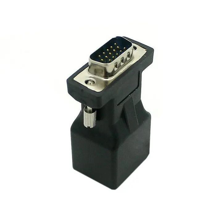 Расширитель VGA RGB HDB 15pin штекер к локальной сети CAT5 CAT6 RJ45 сетевой кабель Женский