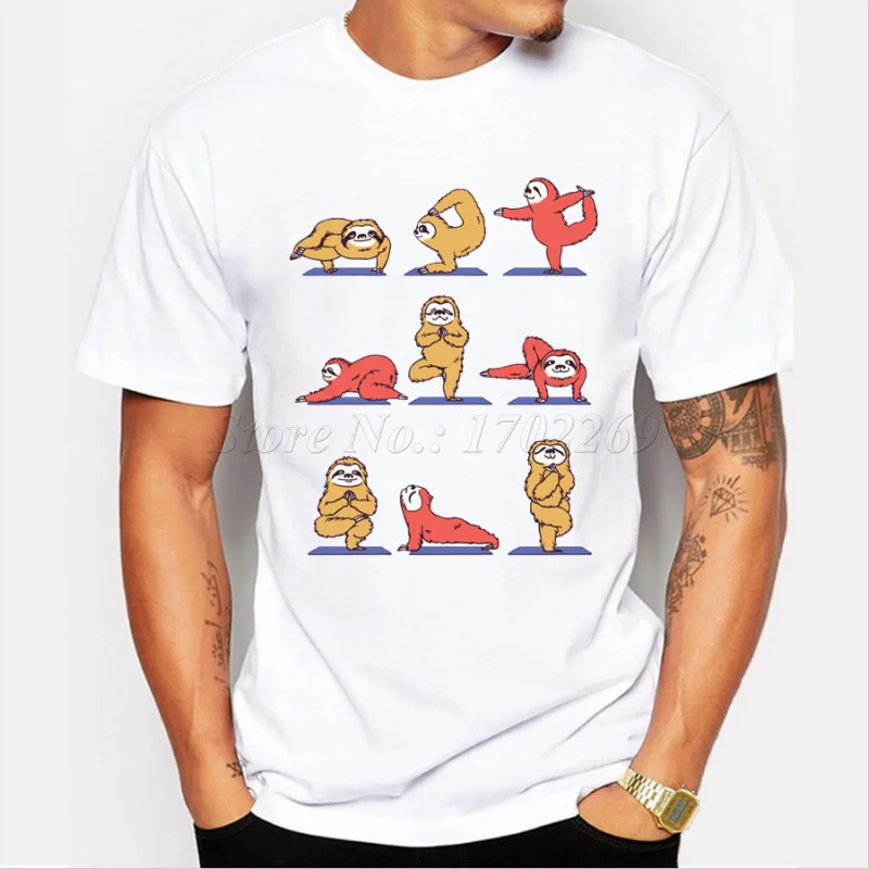 Мужская футболка с забавным принтом животных модные мужские топы/футболки