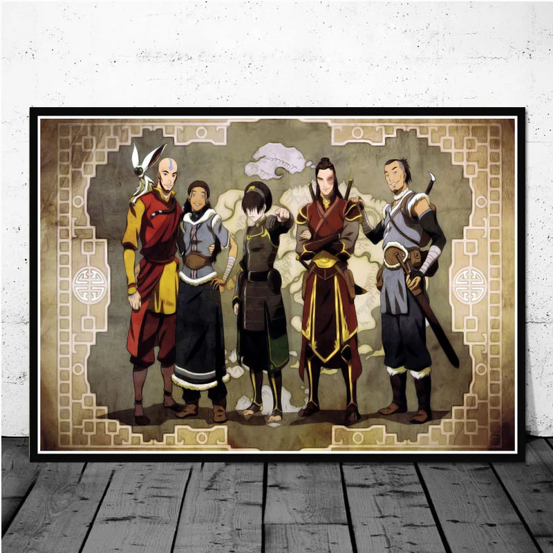 0016 Аватар Последний Airbender Aang Fight аниме художественный постер Картина Настенная картина для домашнего декора плакаты и принты - Цвет: 0016