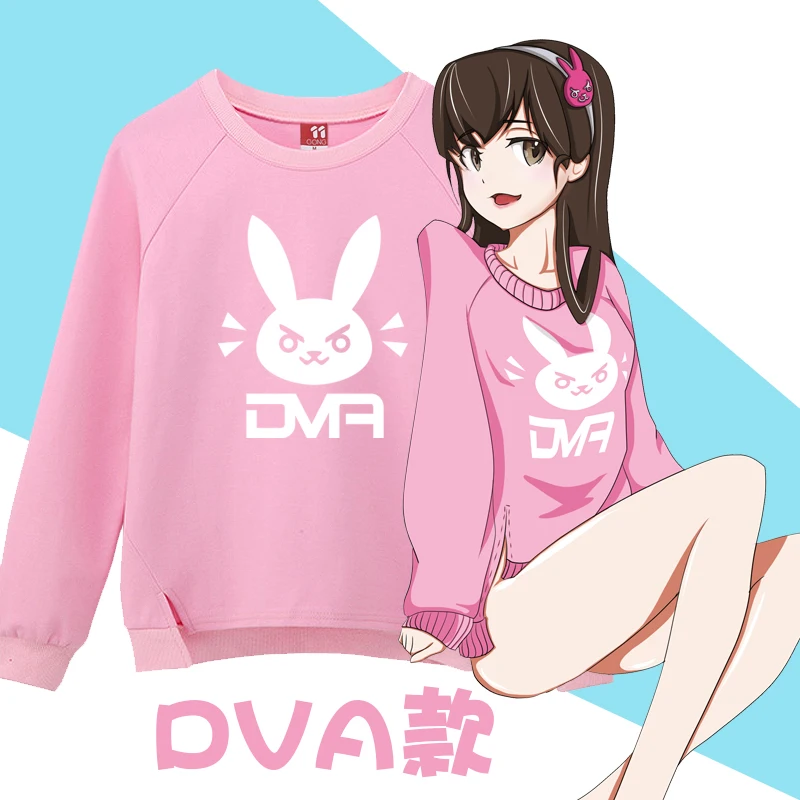 Аниме! Костюм для косплея OW DVA Mei SOLDIER:76 с милым Кроликом свитер круглым воротником