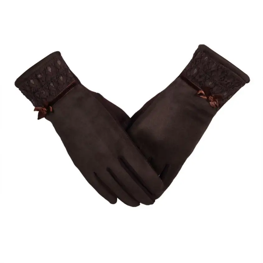 Новинка 2017 зимние женские теплые перчатки Женские однотонные модные # YW|gloves