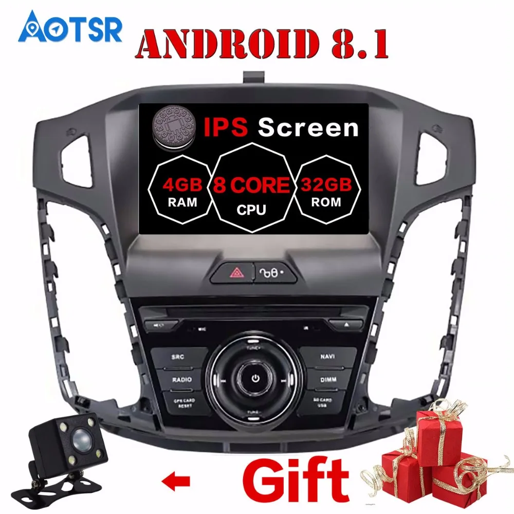 Автомобильный DVD плеер с GPS навигацией Android 8 1 для Ford Focus 2012 2017 головное устройство