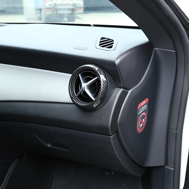 Для Mercedes benz CLA GLA A Class A180 W176 C117 GLA200 аксессуары из углеродного волокна ABS автомобильный Кондиционер Вентиляционное кольцо отделка 5 шт