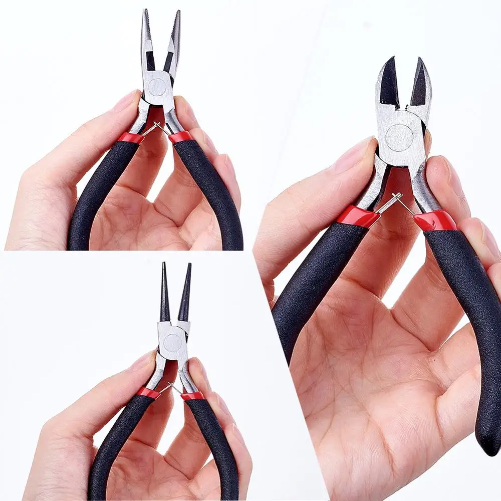 Набор инструментов для ювелирных изделий 3 плоскогубцы и 1 шт. черные