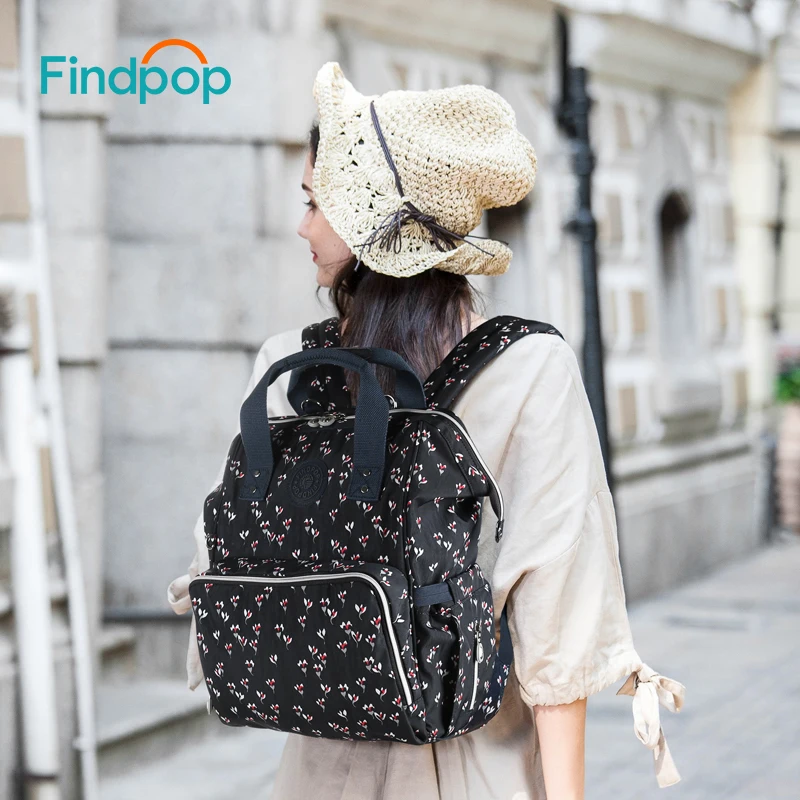 Вместительные женские рюкзаки Findpop новинка 2018 с цветочным принтом для женщин 3
