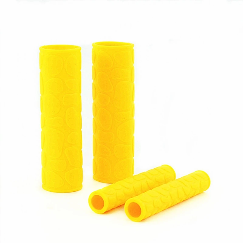 Yellow Пара мотоциклетных ручек, мягкие резиновые комплекты, Тормозные ручки для мотоцикла, универсальные стандартные ручки для руля - Цвет: Yellow