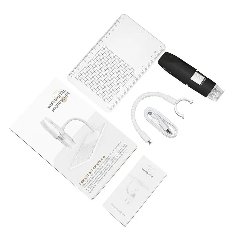 Цифровой микроскоп Wi Fi 2 мегапиксельная Лупа от 50X до 1000X 1080P HD 0 MP 8 светодиодный с