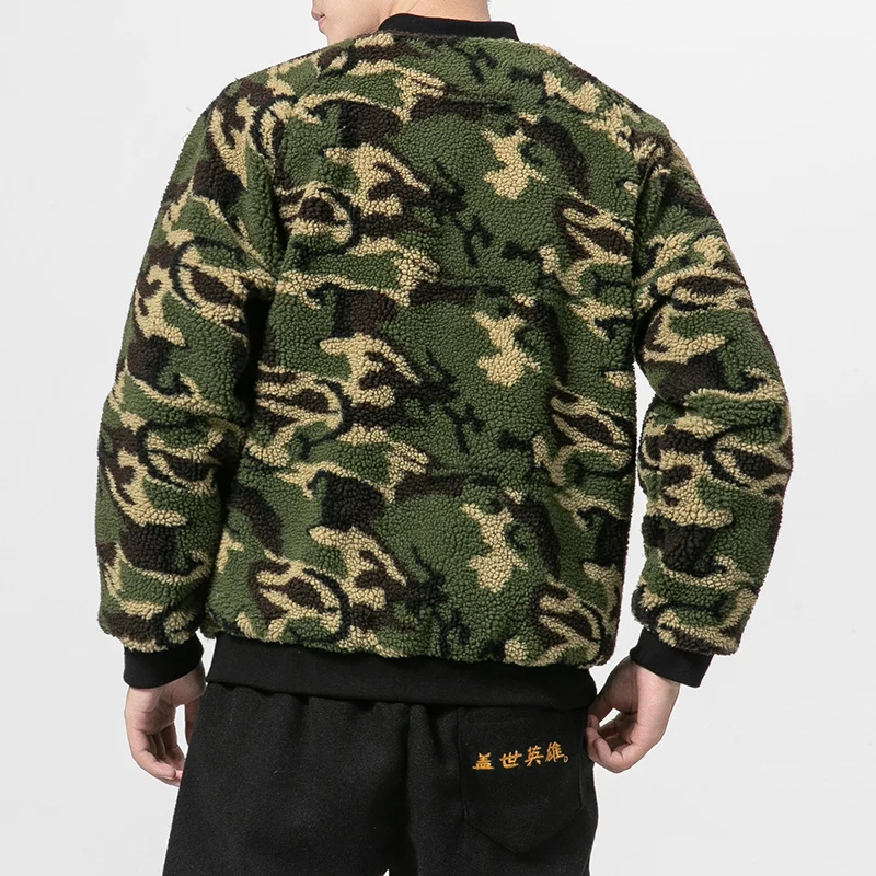 Bumpybeast Мужская Зимняя шерстяная камуфляжная куртка 2018 мужские хлопковые хип-хоп