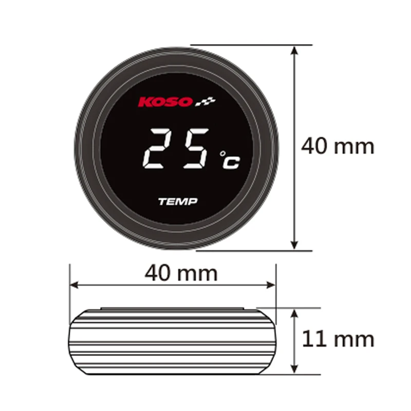 Новый Круглый датчик температуры для гоночного мотоцикла KOSO с сенсорной