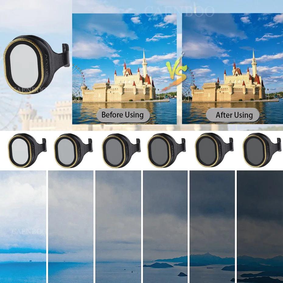 Фильтр для дрона CAENBOO фильтр UV CPL Polar Polarizing ND4 ND8 ND16 ND32 набор фильтров нейтральной