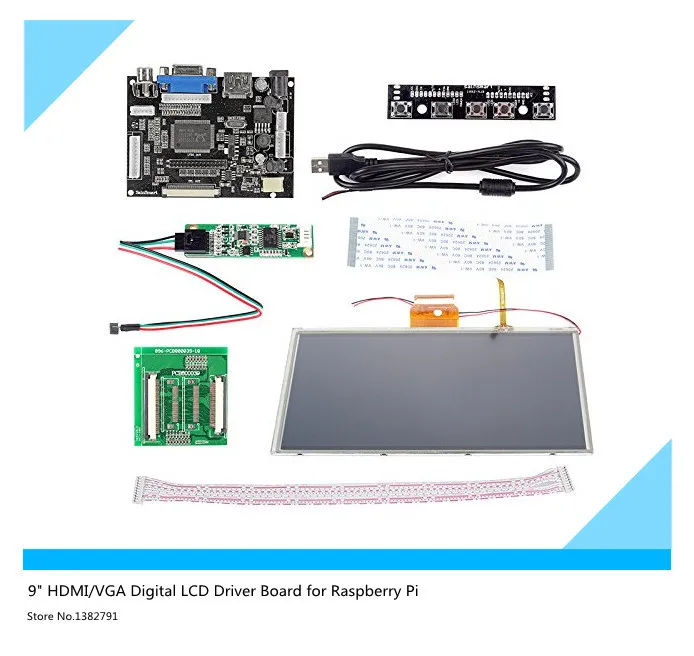 9 ''HDMI/VGA плата драйвера цифрового ЖК-дисплея с сенсорным экраном для Raspberry Pi |