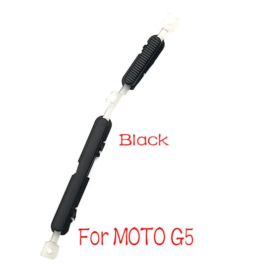 For G5 black Кнопка громкости питания гибкий кабель для Motorola Moto G4 G6 Plus Play для G5 G5s боковой переключатель ключа - Цвет: For G5 black