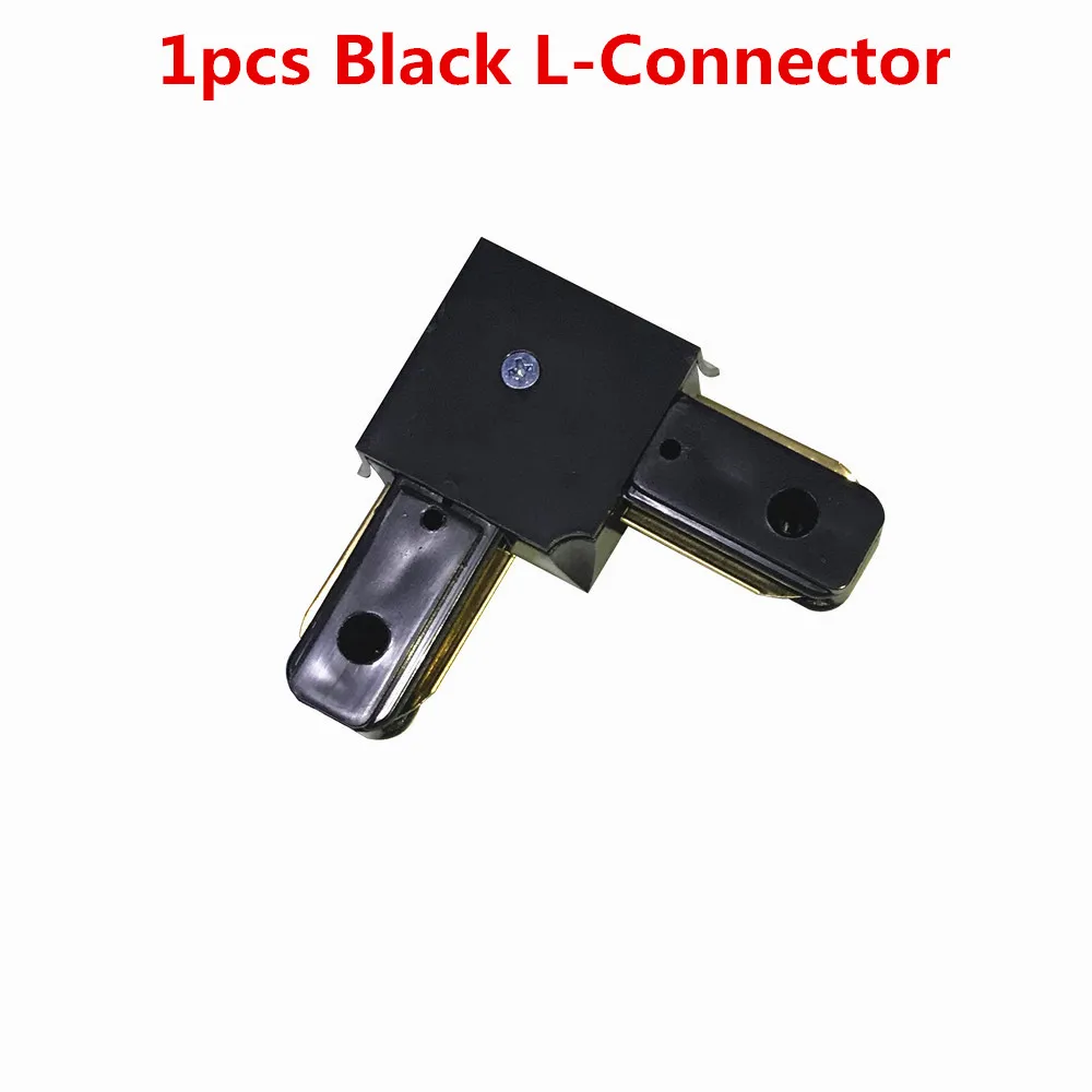 1pcs B L-Connector 2-провод 0,5 м Толстый Алюминий железнодорожных путей светодиодный Трек Светильник рельса с разъемами Универсальный рельсы трек светильник ing светильники - Испускаемый цвет: 1pcs B L-Connector