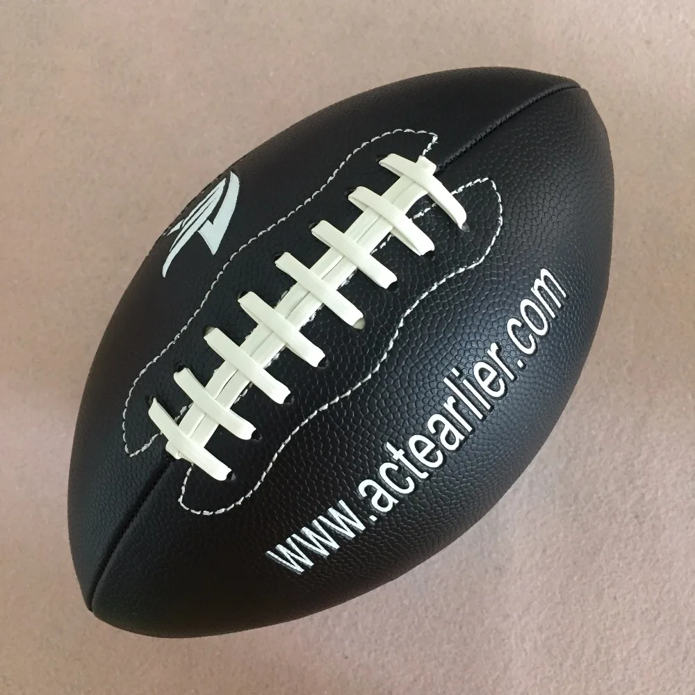 Для регби спортивных официальных размеров 9 черный цвет американский футбол мяч