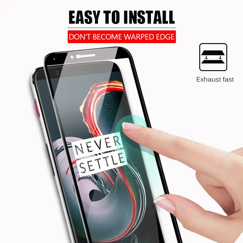 Yikola 5D Curved Glass For Oneplus 6 5T Screen Protector Full Cover Round Edge One Plus Tempered 1+6 | Мобильные телефоны и