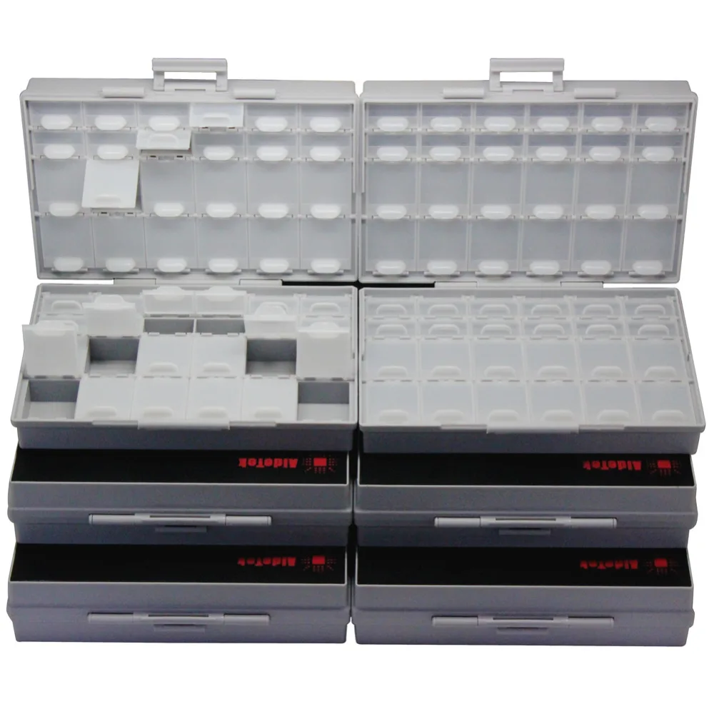 AideTek tool box Box Organizer Craft Beads Storageenclosure SMD SMT organizer surface plastic storage box organizer 6BOXALL48