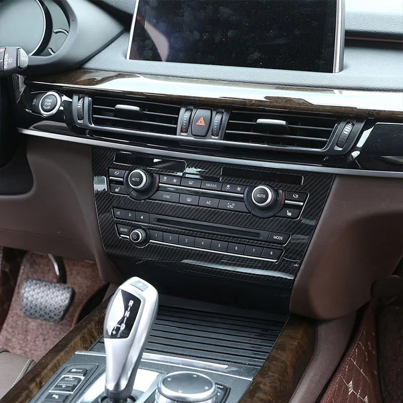 Панель управления громкостью в стиле АБС из углеродного волокна для BMW X5 F15 2014-2018