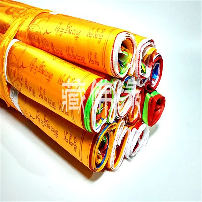 Десять в одном Писания флаги цветные Тибет буддийского Ветер Флаг с лошадью