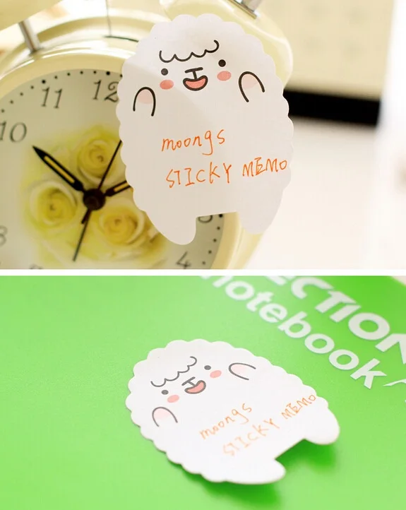 1Pcs/lot Cartoon Moongs Sticky Notepad Memo Message Post Stick Marker Zakka Sticker Stationery Material School Supplies |