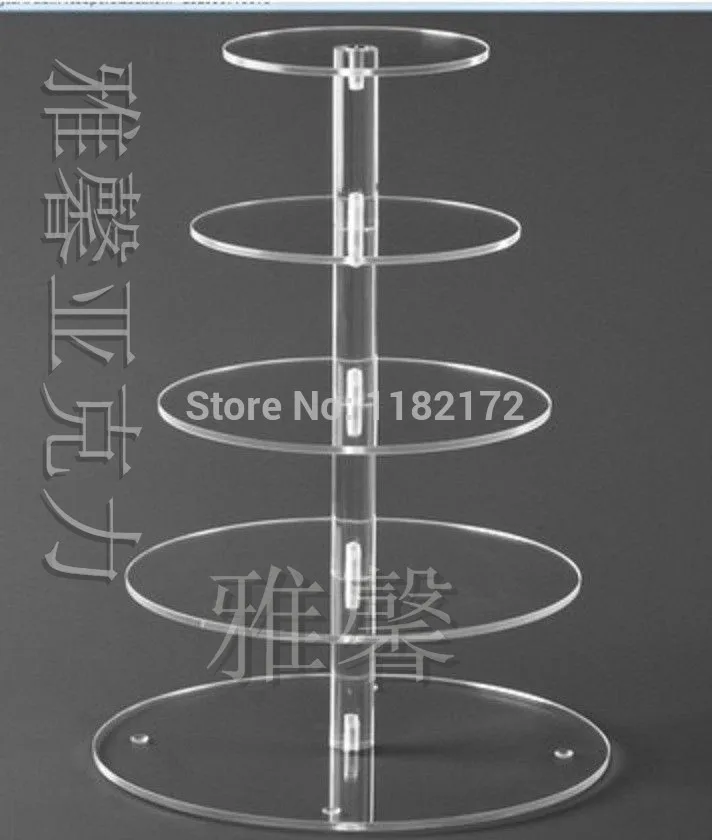 

New 2018 Brand New High Quality 5 Tier Clear Acrylic Round Cupcake Stand Birthday Wedding Party Display