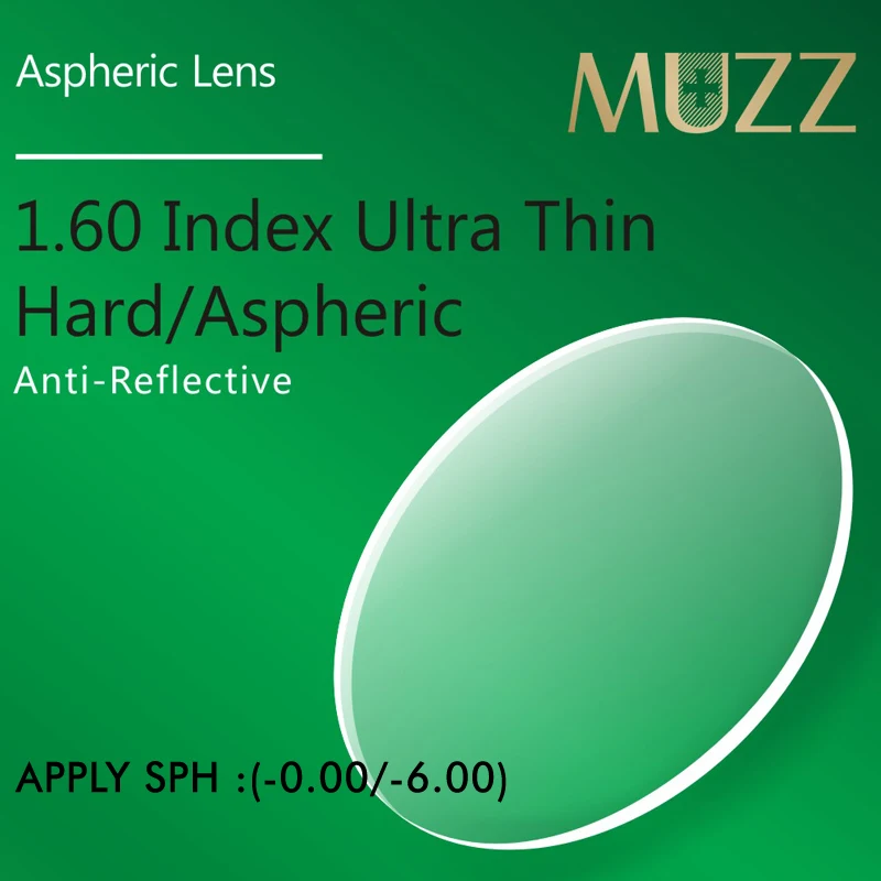 Ультратонкий асферический оптический индекс MUZZ 1 60|aspherical|cr-39 |