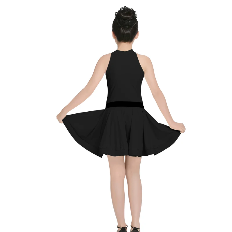 Высокое качество ребенок Vestidos латино танцы Девушка Бальные латинские без