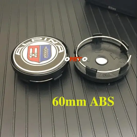 for Alpina 60cap ABS Новые 4 шт. центра колеса Кепки обод колеса Знак Чехлы концентратор Кепки из АБС-пластика/ПВХ 56/60/64 мм Для Череп alpina авто аксессуары пылезащитный наклейки - Цвет: for Alpina 60cap ABS