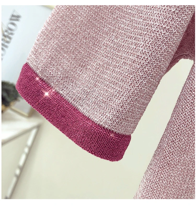 New Simple Striped Tees Women Knitted O-Neck T-shirt Summer Kawaii Pink Ice silk Short Sleeve Tops Female A420 | Женская одежда