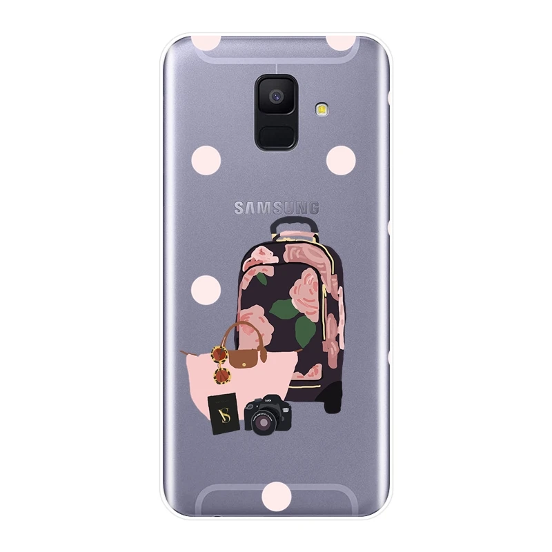 Phone Case For Samsung Galaxy A3 A5 A7 2016 2017 Soft Silicone Travel Girl Camera Back Cover A6 A8 Plus 2018 | Мобильные телефоны и