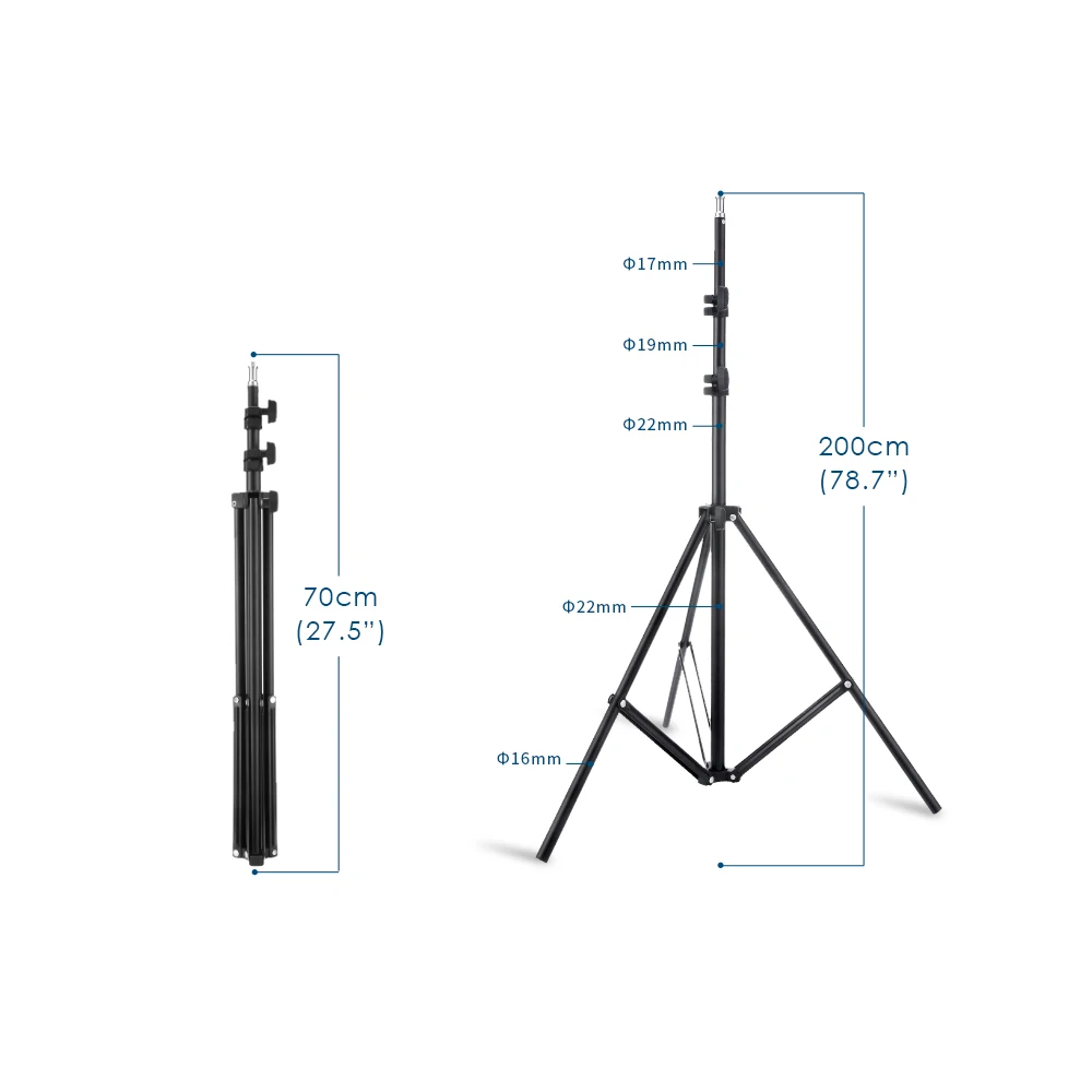 

Meking LED Ring Light For Camera Photo/Studio/Phone/Video 18"55W 5500K Photography Dimmable Ring Lamp with Plastic Tripod Stand