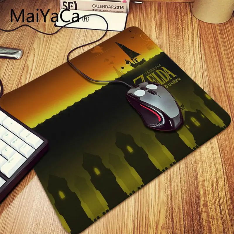 Maiyaca legend of zelda арт и артефакт резиновый игровой коврик для мыши Настольный Коврик для компьютерной игры Коврик для мыши геймер игровые коврики для dota2 cs - Цвет: Lock Edge 20x25cm