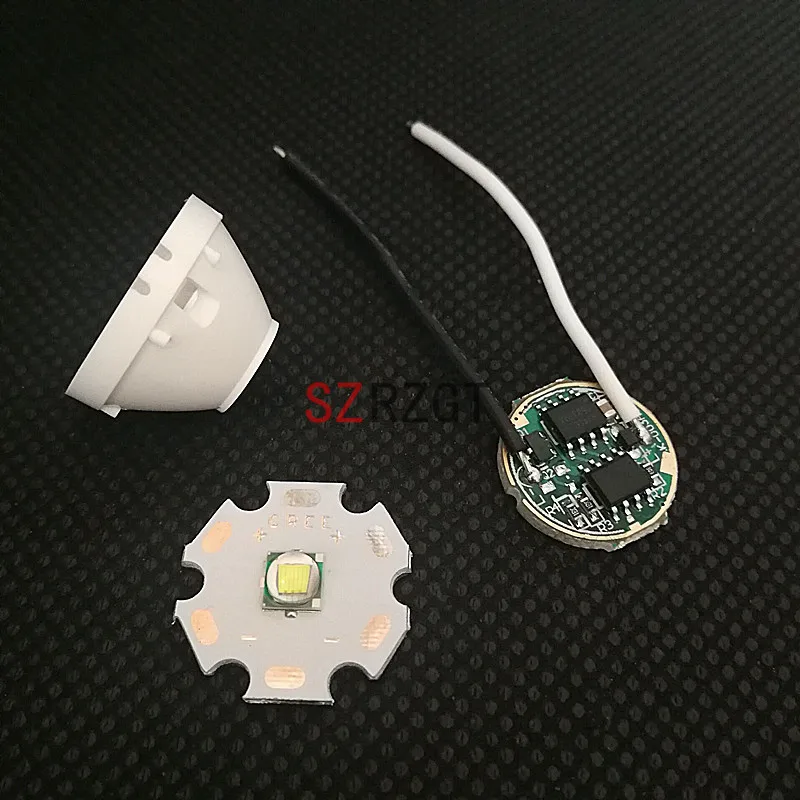 Cree XM L LED T6 белый свет с 20 мм звездой pcb + 3 7 В 5 режимов Светодиодный драйвер 15