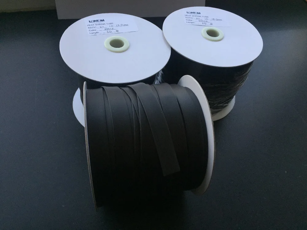 50 метров 3 0 мм 2:1 термоусадочная трубка кабель рукав черный|cable sleeve black|cable sleevetube