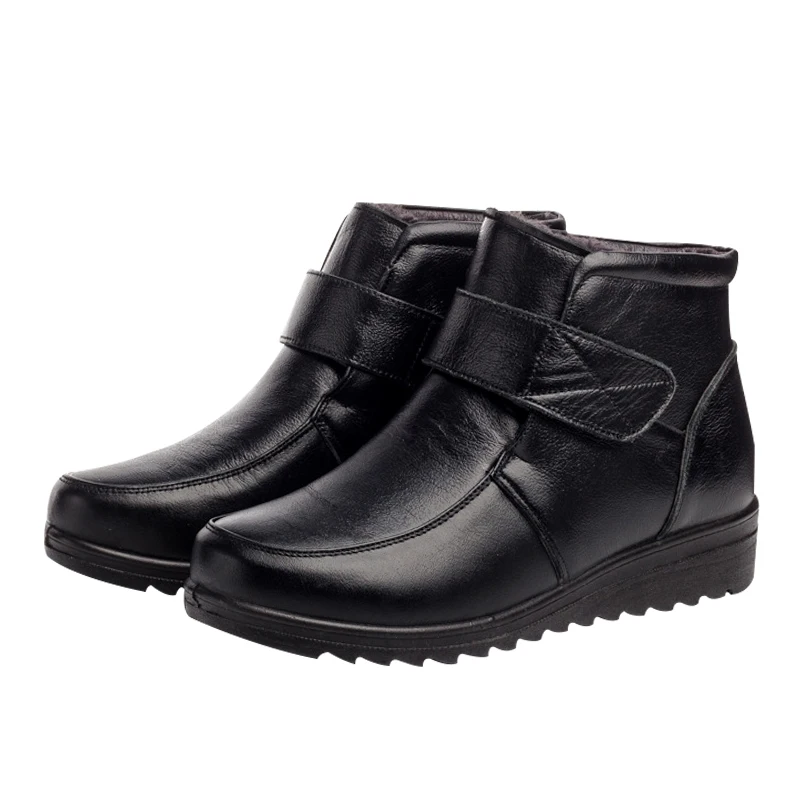 SONDR botas mujer invierno/Зимние ботильоны короткая плюшевая обувь черного цвета женская на