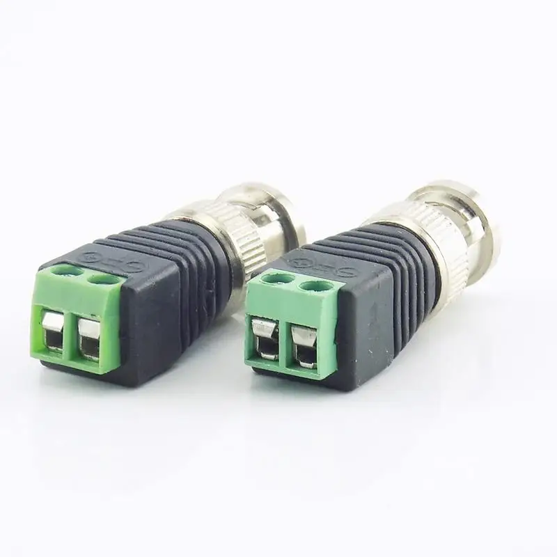BEESCLOVER 1pc BNC Male Connector Plug DC Adapter Balun for CCTV Camera Security System r20 | Безопасность и защита