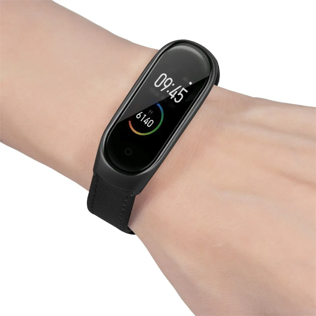 Correa Mi Band 4 браслет на ремешке для Xiaomi бизнес легкие кожаные смарт-наручные часы