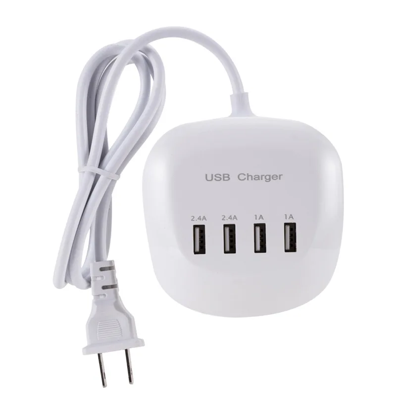 Дорожный адаптер с 4 портами USB для зарядки удлинитель вилкой Стандарта