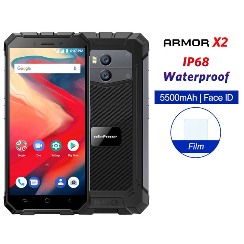Ulefone Armor X2 смартфон с 5 дюймовым дисплеем ОЗУ 2 Гб ПЗУ 16 Android 8 1 мАч|Смартфоны| |