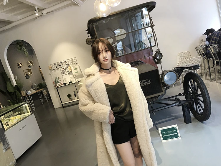 7 видов цветов S-XL, повседневное женское шерстяное длинное пальто с плюшевой подкладкой, для женщин,, зимнее одноцветное свободное женское плотное шерстяное пальто(Q8010