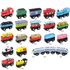 Деревянный магнитный поезд для детей, игрушечный поезд, локомотив из аниме Джеймс, автомобиль, деревянный трек, поезд, железная дорога, детский подарок на день рождения